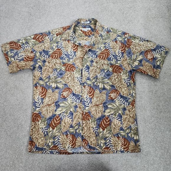 Pierre Cardin Floral and Leafs Button-Up Shirt - Picture 1 of 9